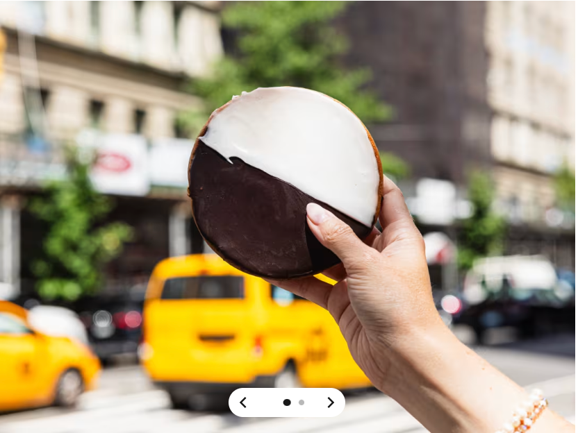 William Greenberg Black & White Cookie on a New York Street