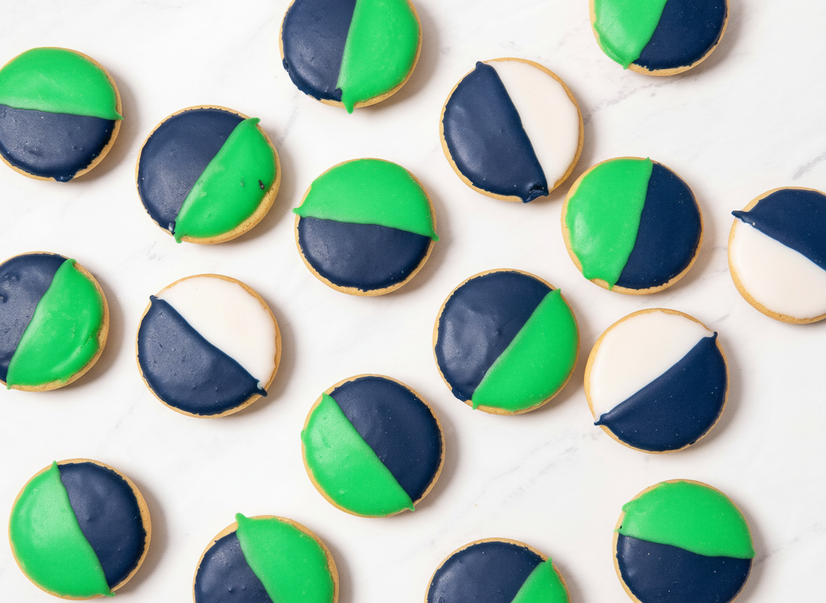 Game Day Custom Black & White Cookies