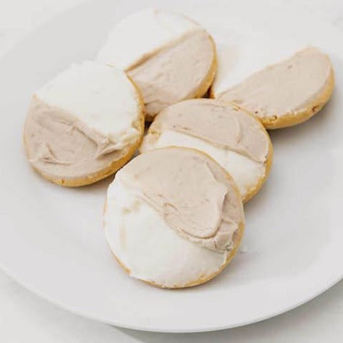 William Greenberg Pumpkin Black & White Cookies are now available for Thanksgiving. We flavor them with warm spices, and decorate them with cream cheese frosting. Our pumpkin Black & White cookies are a seasonal customer favorite. Voted #1 Black & White cookie in New York.   Our gift box contains 18 mini Pumpkin Black & White cookies.