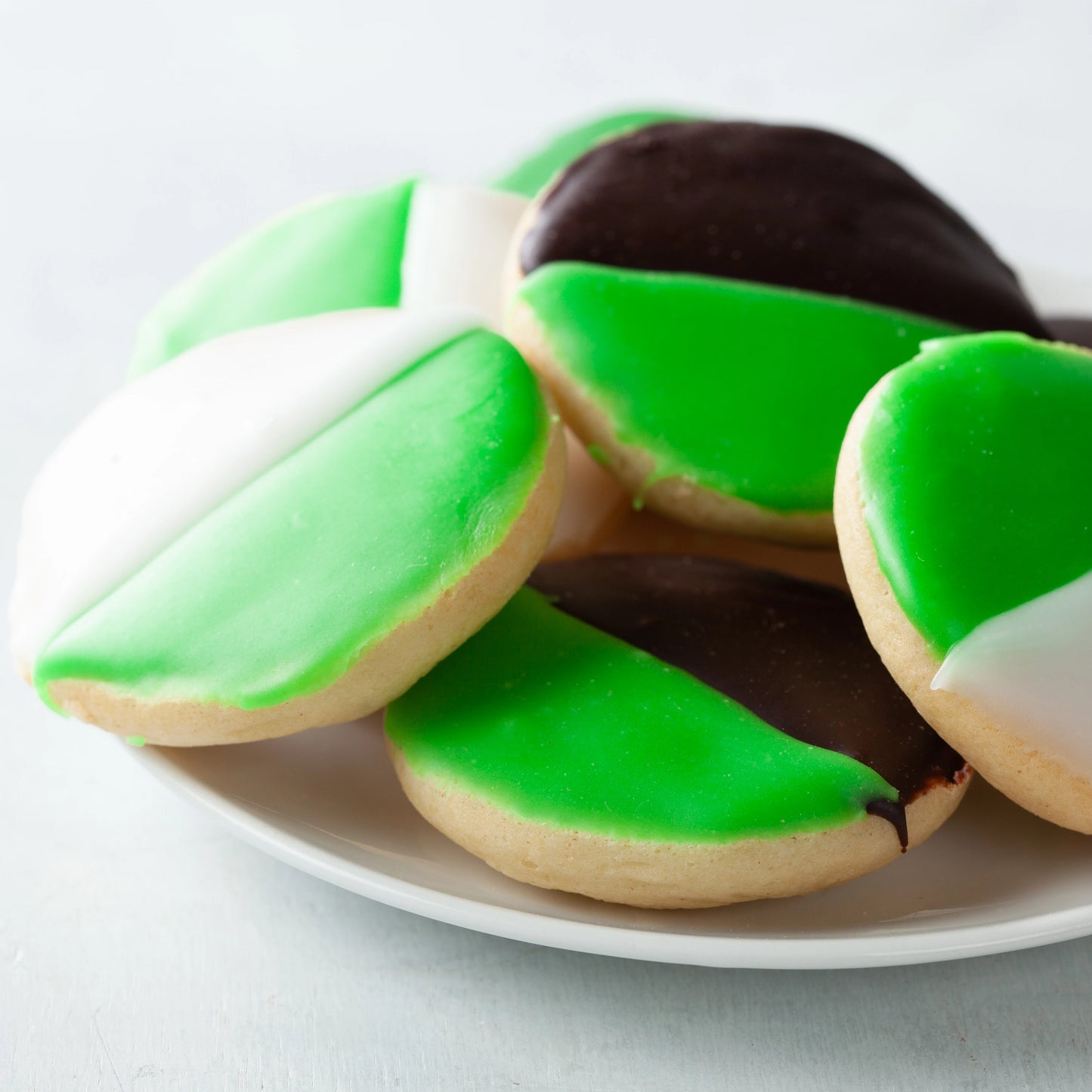 St Patrick's Day Black & White Cookies