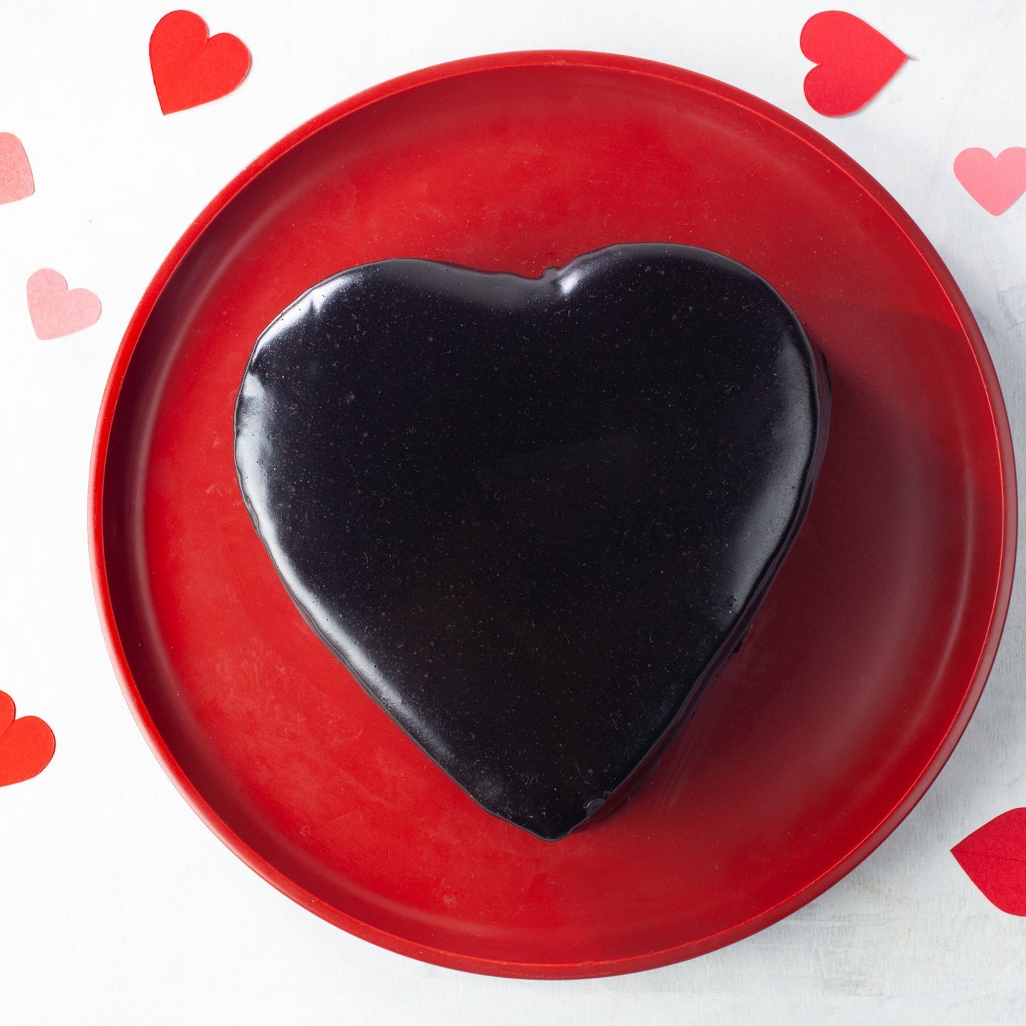 William greenberg Chocolate heart cake in strawberry cream or decadent chocolate ganache