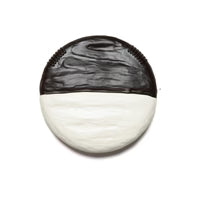 Baby teether in the form of a Black & White cookie