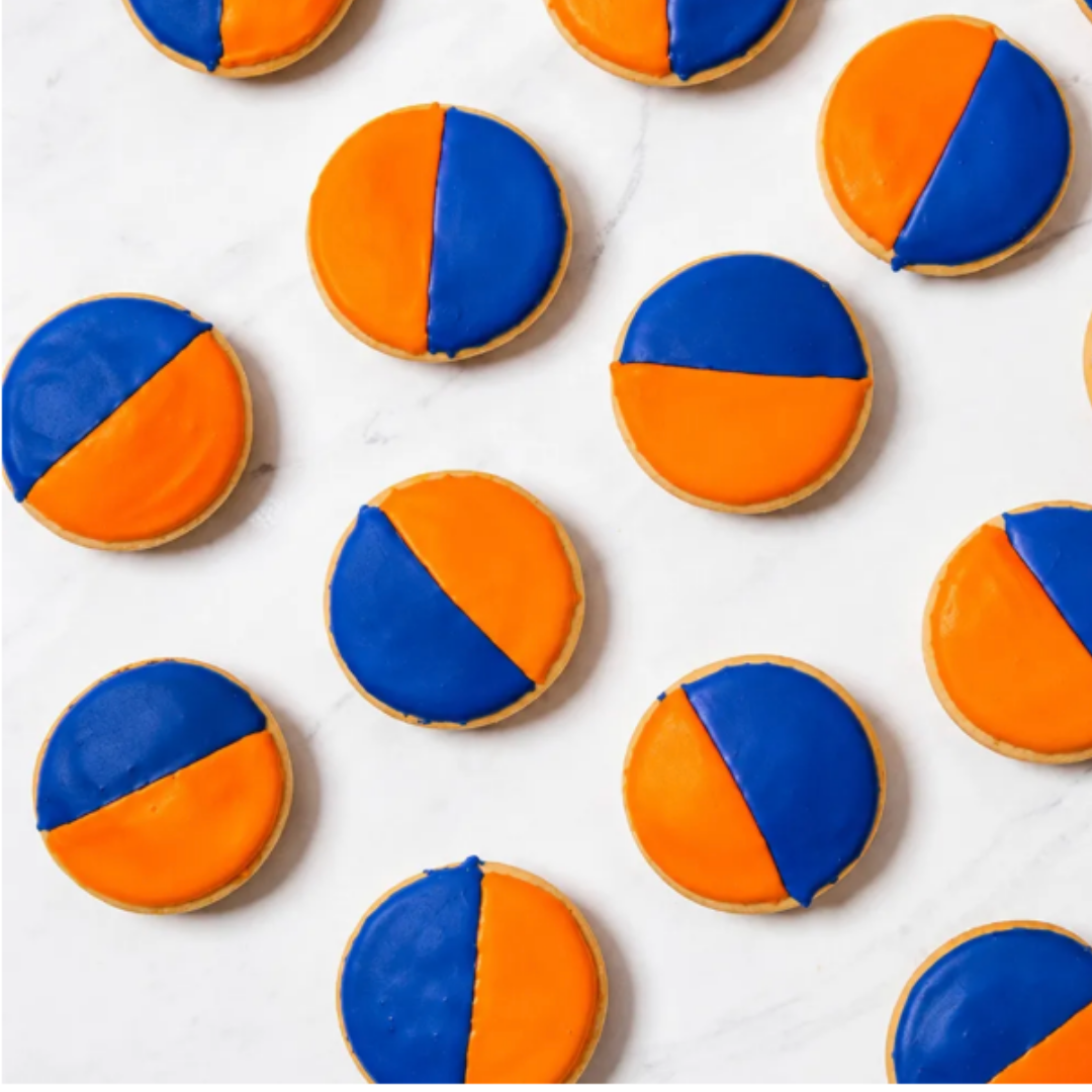 Blue and Orange Black & White cookies from William Greenberg to celebrate the Knicks win! 