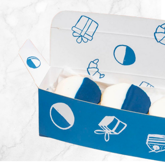 Hanukkah Blue & White Cookie Gift Box