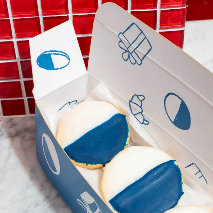 Hanukkah Blue & White Cookie Gift Box Media 1 of 1