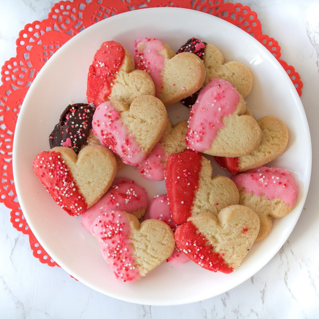 Valentines Day Heart Mini Cookies