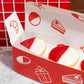 Christmas Red & white cookie Gift Box 